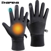 Žieminės pirštinės su jutikliniu ekranu, vandeniui atsparios šiluminės apsaugos, skirtos bėgimui dviračiu, važinėjimui pėsčiomis, vėjui nepralaidžios, šiltos vyrams ir moterims