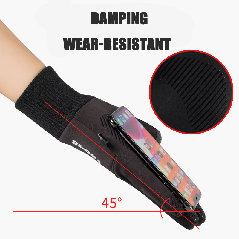 Žieminės pirštinės su jutikliniu ekranu, vandeniui atsparios šiluminės apsaugos, skirtos bėgimui dviračiu, važinėjimui pėsčiomis, vėjui nepralaidžios, šiltos vyrams ir moterims