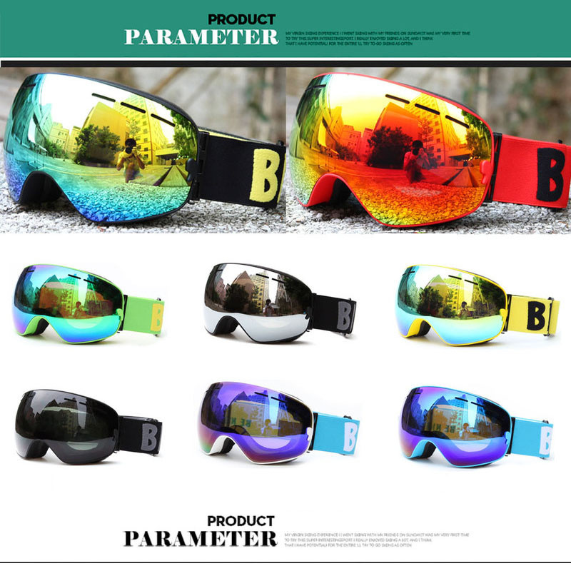 2022 m. Nauji dvisluoksniai slidinėjimo akiniai nuo rasojimo, sportiniai vyriški, moteriški, vėjui atsparūs akiniai, lauko profesionali snieglenčių slidinėjimo sniego kaukė