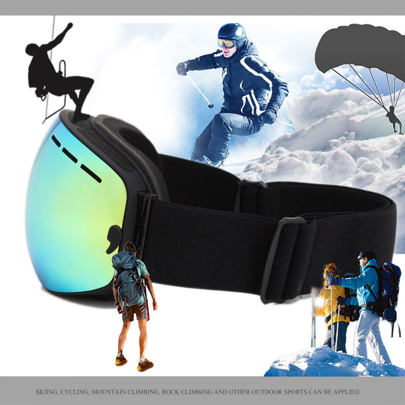 2022 m. Nauji dvisluoksniai slidinėjimo akiniai nuo rasojimo, sportiniai vyriški, moteriški, vėjui atsparūs akiniai, lauko profesionali snieglenčių slidinėjimo sniego kaukė