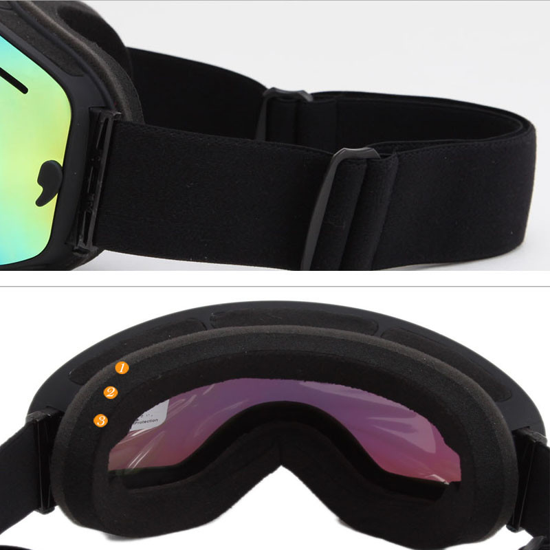 2022 m. Nauji dvisluoksniai slidinėjimo akiniai nuo rasojimo, sportiniai vyriški, moteriški, vėjui atsparūs akiniai, lauko profesionali snieglenčių slidinėjimo sniego kaukė