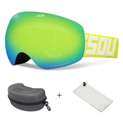 Slidinėjimo akiniai Dviejų sluoksnių nerasojantys akiniai vyrams, moterims, lauke, sportui, alpinizmui, slidinėjimui, dviračiams, vėjui nepralaidžiam vandeniui