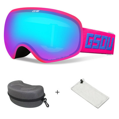 Slidinėjimo akiniai Dviejų sluoksnių nerasojantys akiniai vyrams, moterims, lauke, sportui, alpinizmui, slidinėjimui, dviračiams, vėjui nepralaidžiam vandeniui