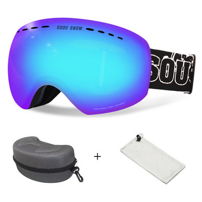 Slidinėjimo akiniai Dviejų sluoksnių nerasojantys akiniai vyrams, moterims, lauke, sportui, alpinizmui, slidinėjimui, dviračiams, vėjui nepralaidžiam vandeniui