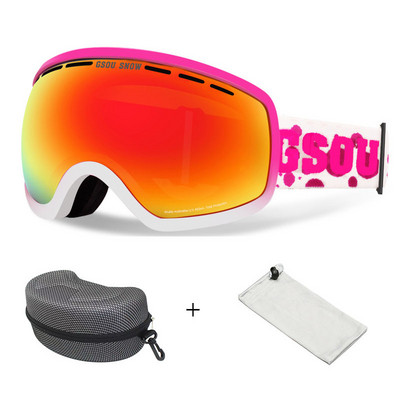 Slidinėjimo akiniai Dviejų sluoksnių nerasojantys akiniai vyrams, moterims, lauke, sportui, alpinizmui, slidinėjimui, dviračiams, vėjui nepralaidžiam vandeniui