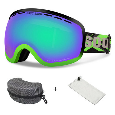 Slidinėjimo akiniai Dviejų sluoksnių nerasojantys akiniai vyrams, moterims, lauke, sportui, alpinizmui, slidinėjimui, dviračiams, vėjui nepralaidžiam vandeniui