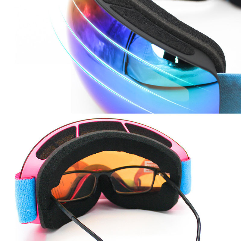 Slidinėjimo akiniai Dviejų sluoksnių nerasojantys akiniai vyrams, moterims, lauke, sportui, alpinizmui, slidinėjimui, dviračiams, vėjui nepralaidžiam vandeniui