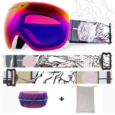 Nauja žieminė slidinėjimo kaukė Dvisluoksniai nuo rasojimo lauko sportiniai akiniai, atsparūs vėjui, slidinėjimo dviratininkams, vyrams, moterims