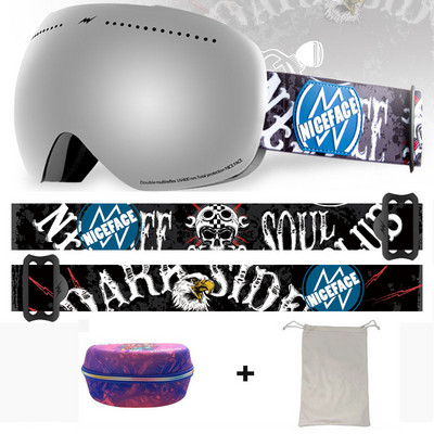 Nauja žieminė slidinėjimo kaukė Dvisluoksniai nuo rasojimo lauko sportiniai akiniai, atsparūs vėjui, slidinėjimo dviratininkams, vyrams, moterims