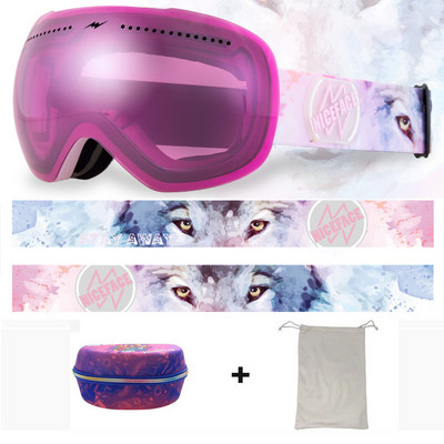Nauja žieminė slidinėjimo kaukė Dvisluoksniai nuo rasojimo lauko sportiniai akiniai, atsparūs vėjui, slidinėjimo dviratininkams, vyrams, moterims