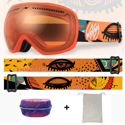 Nauja žieminė slidinėjimo kaukė Dvisluoksniai nuo rasojimo lauko sportiniai akiniai, atsparūs vėjui, slidinėjimo dviratininkams, vyrams, moterims