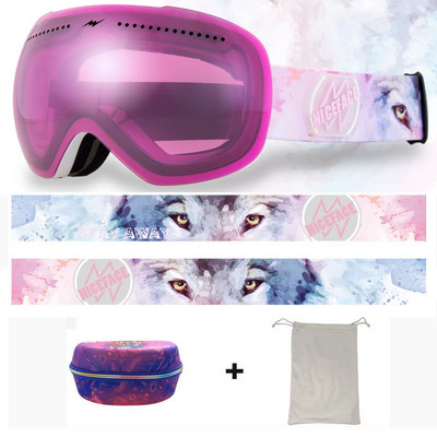 Nauja žieminė slidinėjimo kaukė Dvisluoksniai nuo rasojimo lauko sportiniai akiniai, atsparūs vėjui, slidinėjimo dviratininkams, vyrams, moterims