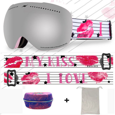 Nauja žieminė slidinėjimo kaukė Dvisluoksniai nuo rasojimo lauko sportiniai akiniai, atsparūs vėjui, slidinėjimo dviratininkams, vyrams, moterims