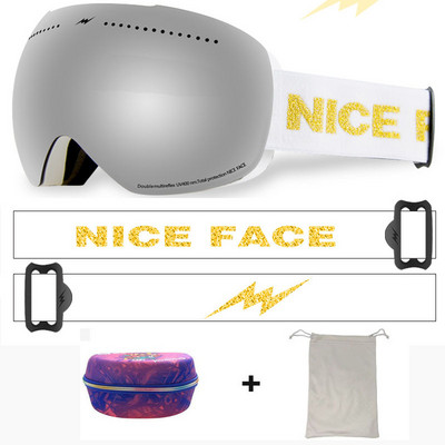 Nauja žieminė slidinėjimo kaukė Dvisluoksniai nuo rasojimo lauko sportiniai akiniai, atsparūs vėjui, slidinėjimo dviratininkams, vyrams, moterims