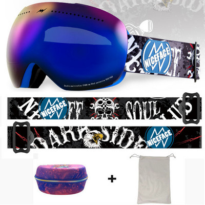 Nauja žieminė slidinėjimo kaukė Dvisluoksniai nuo rasojimo lauko sportiniai akiniai, atsparūs vėjui, slidinėjimo dviratininkams, vyrams, moterims