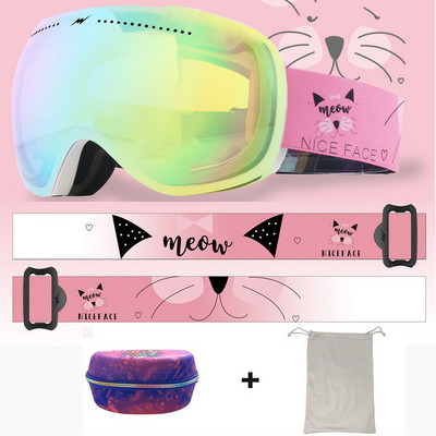 Nauja žieminė slidinėjimo kaukė Dvisluoksniai nuo rasojimo lauko sportiniai akiniai, atsparūs vėjui, slidinėjimo dviratininkams, vyrams, moterims