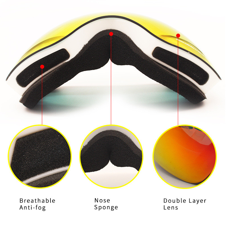 Kalnų Vyriški Slidinėjimo Akiniai Moteriški Sniego akiniai nuo Rūko Vyriški Magnetiniai Sniego akiniai Sportiniai Moterų Motociklų Kaukė Dvisluoksnė Vyriška Kaukė