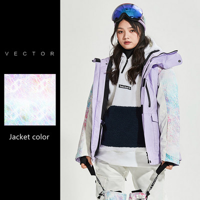 Moteriška snieglenčių striukė Visiškai nauja stora šilta slidinėjimo striukė Žiemos šilta, vandeniui atspari vėjui atspari slidinėjimo striukė