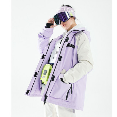 Moteriška snieglenčių striukė Visiškai nauja stora šilta slidinėjimo striukė Žiemos šilta, vandeniui atspari vėjui atspari slidinėjimo striukė