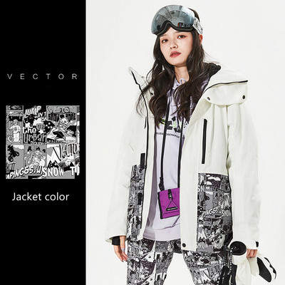 Moteriška snieglenčių striukė Visiškai nauja stora šilta slidinėjimo striukė Žiemos šilta, vandeniui atspari vėjui atspari slidinėjimo striukė