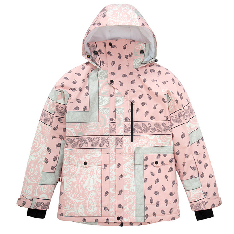 Moteriška snieglenčių striukė Visiškai nauja stora šilta slidinėjimo striukė Žiemos šilta, vandeniui atspari vėjui atspari slidinėjimo striukė