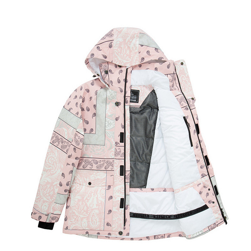 Moteriška snieglenčių striukė Visiškai nauja stora šilta slidinėjimo striukė Žiemos šilta, vandeniui atspari vėjui atspari slidinėjimo striukė
