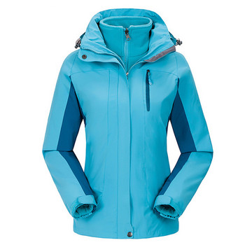 2 σε 1 μπουφάν σκι Γυναικείο αντιανεμικό αδιάβροχο μπουφάν Snowboard για σκι για εξωτερικούς χώρους -30 μοιρών Σούπερ ζεστό χειμωνιάτικο μπουφάν χιονιού