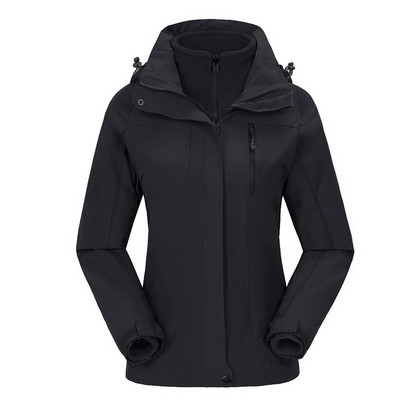 Slidinėjimo striukė 2 viename Moteriška, atspari vėjui ir vandeniui, kvėpuojanti slidinėjimo striukė lauke -30 laipsnių itin šilta žiemos sniego striukė