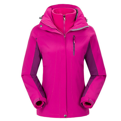 Slidinėjimo striukė 2 viename Moteriška, atspari vėjui ir vandeniui, kvėpuojanti slidinėjimo striukė lauke -30 laipsnių itin šilta žiemos sniego striukė