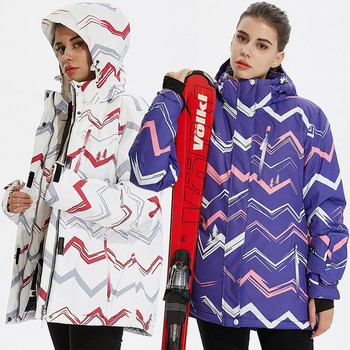 Дебело топло ски яке Дамско водоустойчиво ветроустойчиво яке за ски и сноуборд Комплект панталони Дамски костюми за сняг Ски костюм на открито