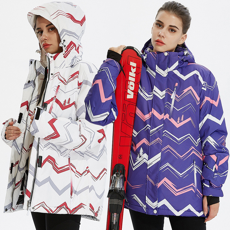 Debela topla skijaška jakna Ženska vodootporna jakna otporna na vjetar Skijanje i snowboarding Komplet hlača Ženski kostimi za snijeg Skijaško odijelo za van