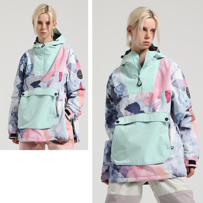 Žieminė Nauja Slidinėjimo striukė Moteriška Vyriška lauko snieglenčių kostiumas Šiltas slidinėjimo kostiumas su gobtuvu, vėjui atsparus vandeniui atsparus drabužis žygiams skirtos striukės viršus