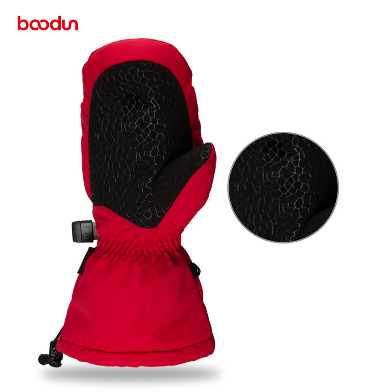 Boodun ilgo riešo šiltos slidinėjimo pirštinės nuo vėjo nepraleidžiančios snieglenčių sportinės pirštinės vandeniui atsparios vilnos šiluminės slidinėjimo pirštinės