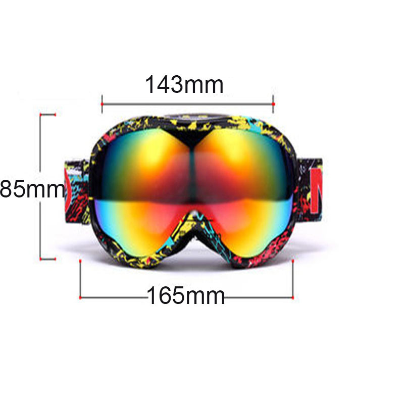 2022 m. nauji dviejų sluoksnių slidinėjimo akiniai nuo rasojimo akiniai nuo sniego, vėjo nepraleidžiantys lauko sportiniai vyrai, moterys, moterys „Googles“ slidinėjimo dviračių snieglenčių kaukė