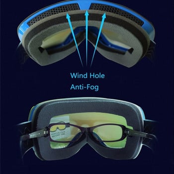 Χειμερινά νέα γυαλιά σκι σφαιρικά διπλά στρώματα κατά της ομίχλης Ανδρικές γυναικείες μάσκες για υπαίθρια αθλητικά σνόουμπορντ Σκι ποδηλασίας γυαλιά ιππασίας