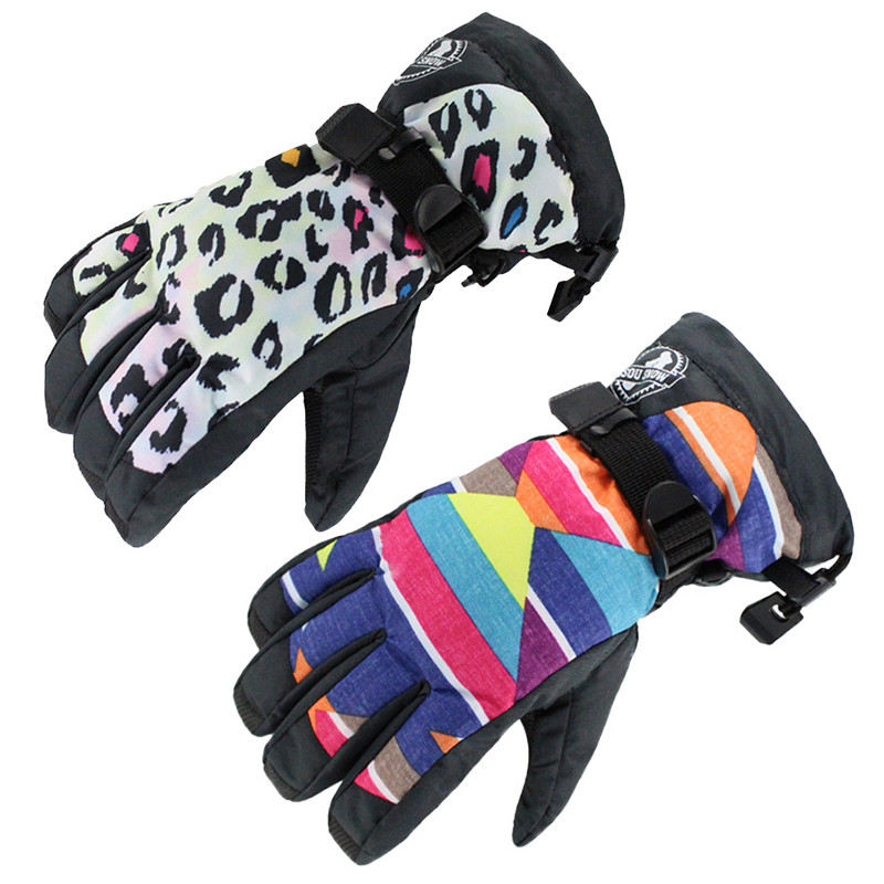 Lauke šiltos vyriškos sniego pirštinės Žiemos sportas Moteriškos slidinėjimo pirštinės Kalnų Vyro Pirštinės Neperšlampamos Šildomos Moteriški rūbai su pirštinėmis