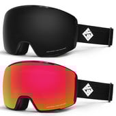 Moterų nuo rūko vyrų čiuožimo akiniai Sportiniai kalnų moterų slidinėjimo kaukė Žieminis sniego motociklas Vyras slidinėjantis akiniai Sniego magnetiniai akiniai