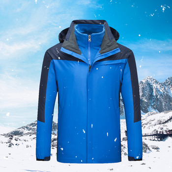Сноуборд Водоустойчиво връхно облекло Висококачествено палто за планински сняг Мъжки якета за ски Горещо ски оборудване 3 в 1 Зимно яке