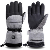 5000 mAh USB maitinamos elektra valdomos šildomos pirštinės Vyriškos žieminės termiškai šiltos jutiklinės pirštinės, vandeniui atsparios sniego slidinėjimo šildomos pirštinės