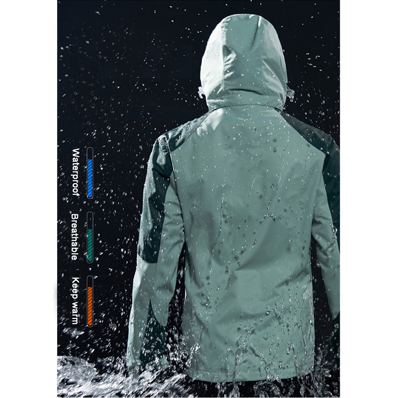 3 viename žieminė slidinėjimo striukė Moteriška stora, šilta, vandeniui atspari, vėjui atspari slidinėjimo ir snieglenčių striukė Moteriški sniego kostiumai lauke