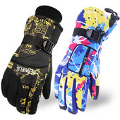 Žiemos šiltos moteriškos slidinėjimo pirštinės Sportinės kalnų moteriškos sniego kumštinės pirštinės lauke moterims snieglenčių pirštinės Neperšlampamos šildomos mergaičių pirštinės