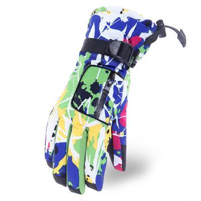 Žiemos šiltos moteriškos slidinėjimo pirštinės Sportinės kalnų moteriškos sniego kumštinės pirštinės lauke moterims snieglenčių pirštinės Neperšlampamos šildomos mergaičių pirštinės