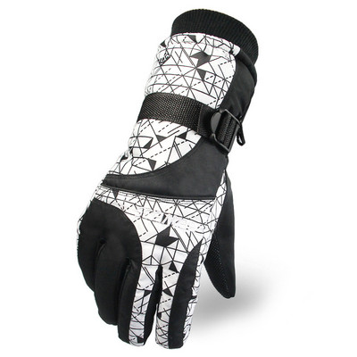 Žiemos šiltos moteriškos slidinėjimo pirštinės Sportinės kalnų moteriškos sniego kumštinės pirštinės lauke moterims snieglenčių pirštinės Neperšlampamos šildomos mergaičių pirštinės