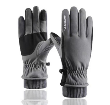 Отопляеми зимни ски ръкавици Мъжки дамски ръкавици Мотоциклетни велосипедни ръкавици Сензорен екран Удебелен полар Топли ръкавици Водоустойчиви