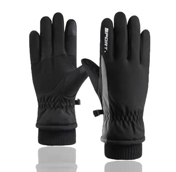 Отопляеми зимни ски ръкавици Мъжки дамски ръкавици Мотоциклетни велосипедни ръкавици Сензорен екран Удебелен полар Топли ръкавици Водоустойчиви