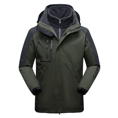 Vyriškos slidinėjimo striukės Žieminiai 2 viename Neperšlampami snieglenčių drabužiai Slidinėjimo striukė Sportinė Snieginė Slidinėjimo Striukė Kempingo Žygio striukė