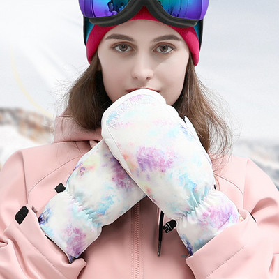 1 par ženskih skijaških rukavica otpornih na vjetar, tople zimske rukavice s dodirnim zaslonom, neklizajuće, biciklističke, motociklističke, snowboard, planinarske rukavice, vodootporne