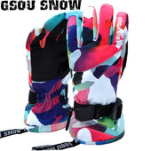 GSOU SNOW Skijaške rukavice za djecu, dječake, djevojčice, otporne na vjetar, vodootporne, super tople rukavice za sport na otvorenom, dječje rukavice za skijanje i vožnju
