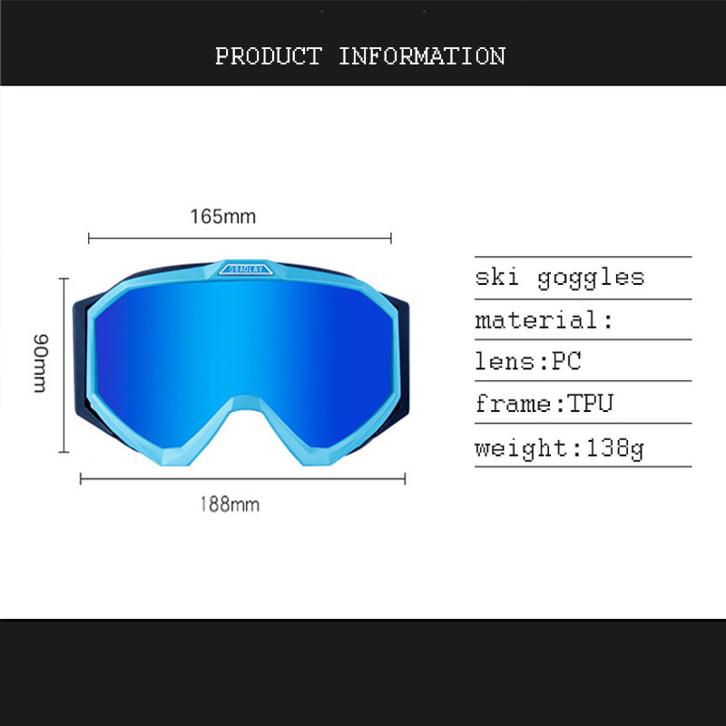 Nauji cilindriniai slidinėjimo akiniai Dvisluoksniai nerasojantys žieminiai lauko sportai Vyrai Moteriški slidinėjimo akiniai dviračių slidinėjimo snieglenčių kaukė