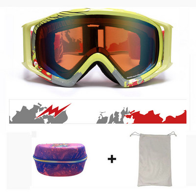 2022 m. Nauja žieminė slidinėjimo kaukė, dvisluoksnė nuo rasojimo vyrų Moteriški akiniai nuo sniego, atsparūs vėjui lauko sportui, slidinėjimui dviračių sportui ir snieglenčių sportui